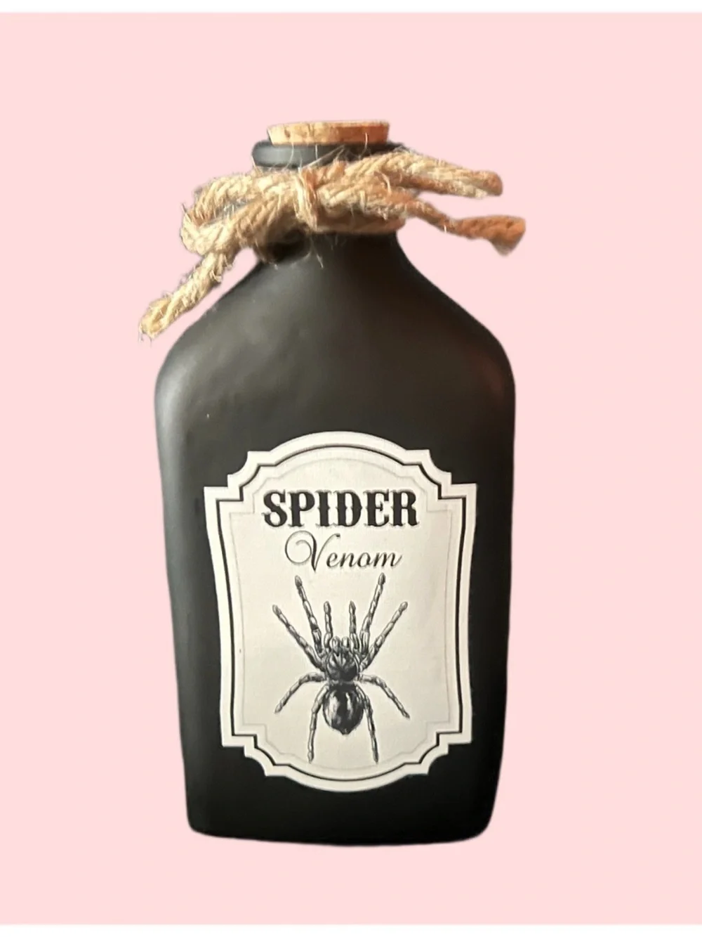 Spider Venom Decorative Bottle - Black -